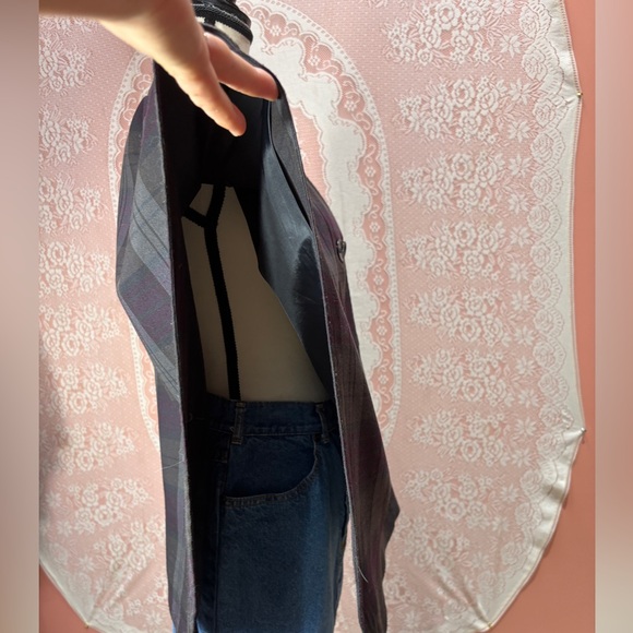 Plaid Cape Jacket | Statement Buttons - Picture 8 of 8